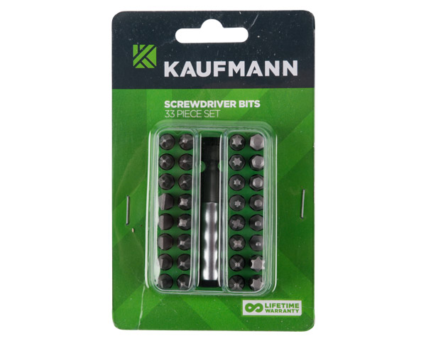 Kaufmann Screwdriver Bit Set – 33 Piece