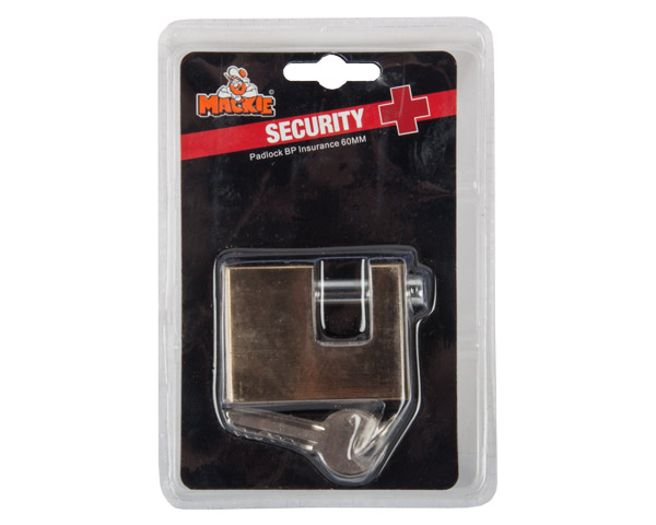 Mackie Security Brass Insurance Lock – 60mm