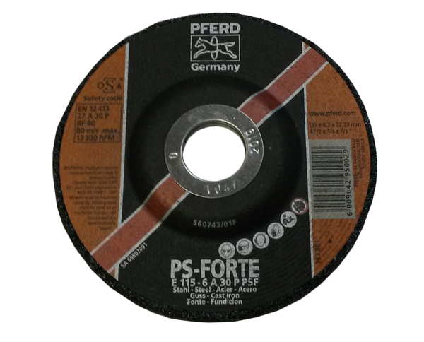 Pferd Dome Steel Grinding Wheel – 115 x 6 SG