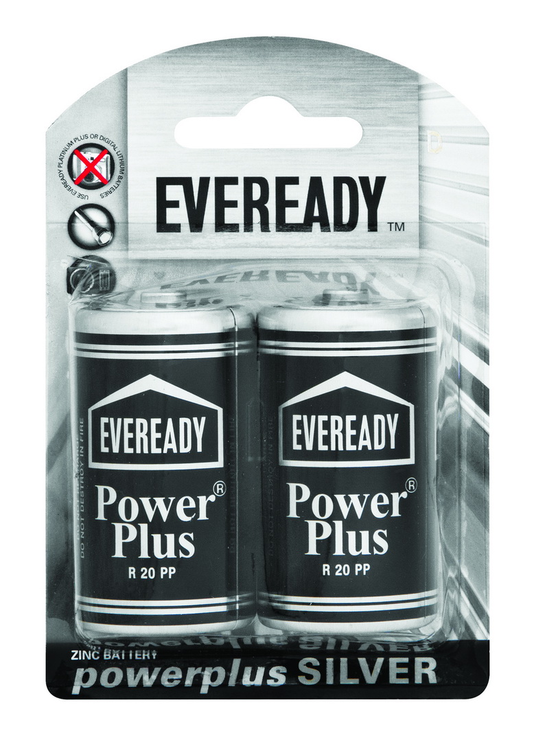 Eveready R20Pp Batteries – D Cell (2 Pack)