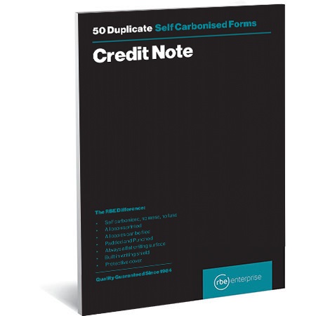 RBE: Credit Note Duplicate Book – A5