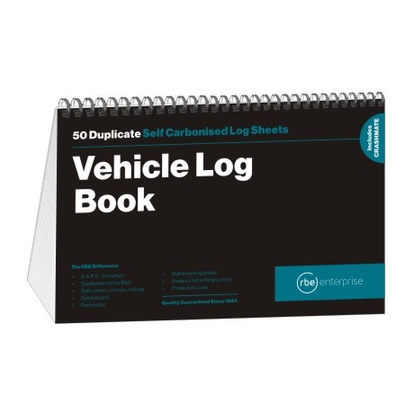 RBE: Spiral Bound Duplicate Books Vehicle Log Book – 50 Sets – A5