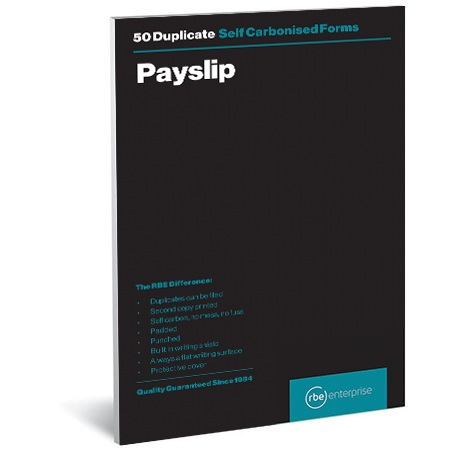 RBE: Payslip Pad – 50 Sets – Duplicate – A5