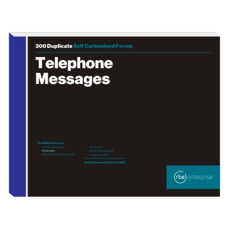 RBE: Telephone Message Book (210×275) 6 to view (300`s)