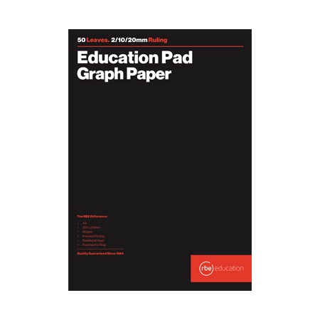 RBE: Graph Pad 2/10/20 – 50 Sheets – A4