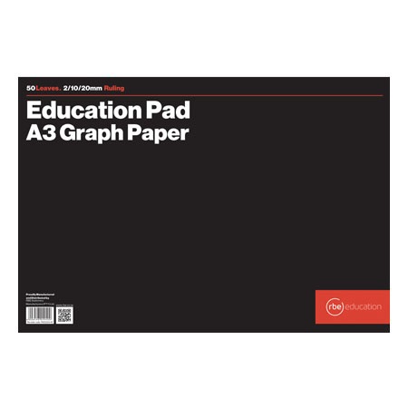 RBE: Graph Pad 2/10/20 – 50 Sheets – A3