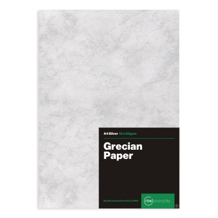 RBE: Grecian Paper – Silver – 100 Sheets – A4