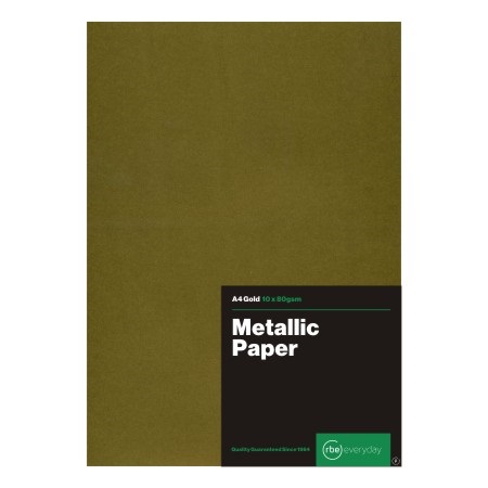 RBE: Metallic Paper  – Gold – 100 Sheets – A4