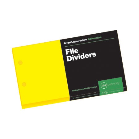 RBE: Bright Yellow Board Dividers – 50 Sheets