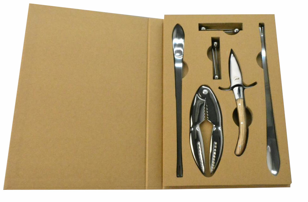 Mabibuch Stainless Steel Skewers, Crackers & Oyster Knife