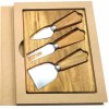 Mabibuch Cheese Board with 3x Cheese Knives – 4 Piece Set Mabibuch Cheese Board with 3x Cheese Knives – 4 Piece Set