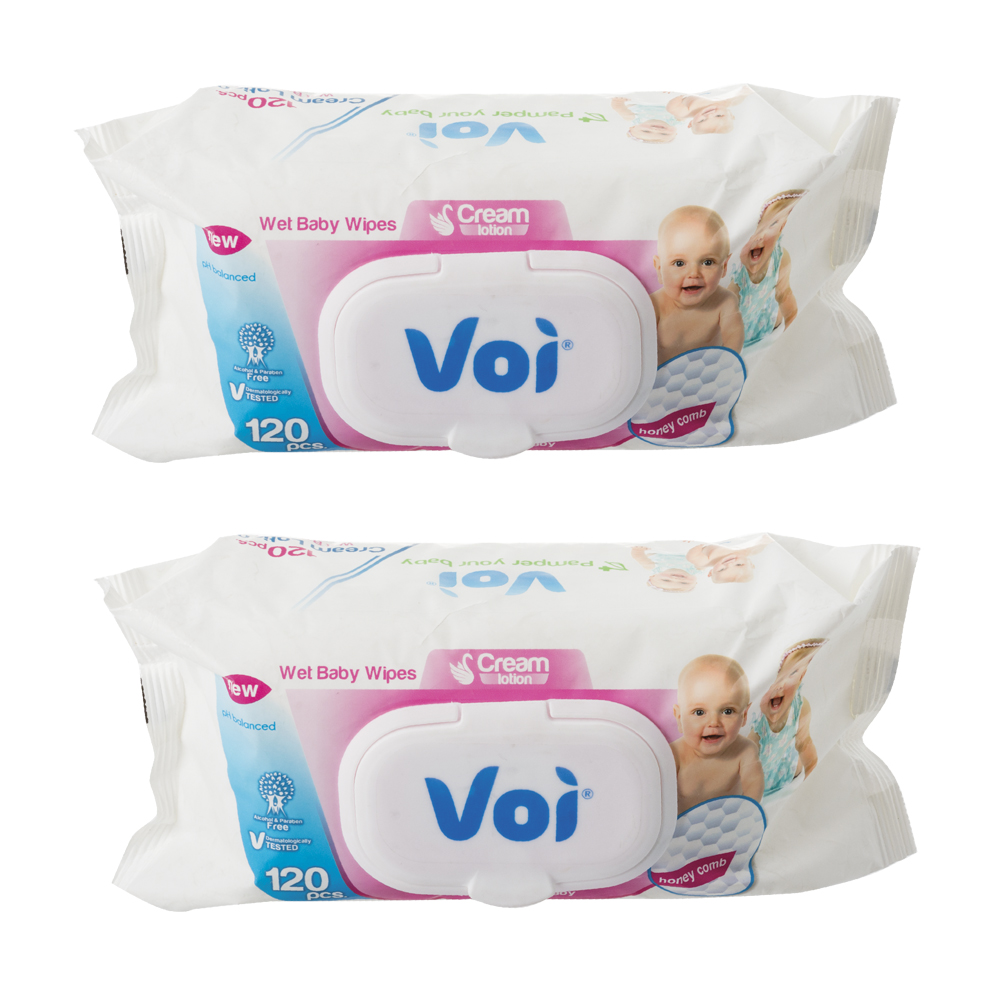 Voi Baby Wet Wipes – 2 Pack (120 Pieces)