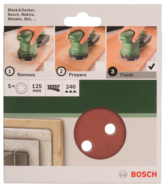 Bosch – 125mm/240 Sanding Sheet For Orbit Sanders