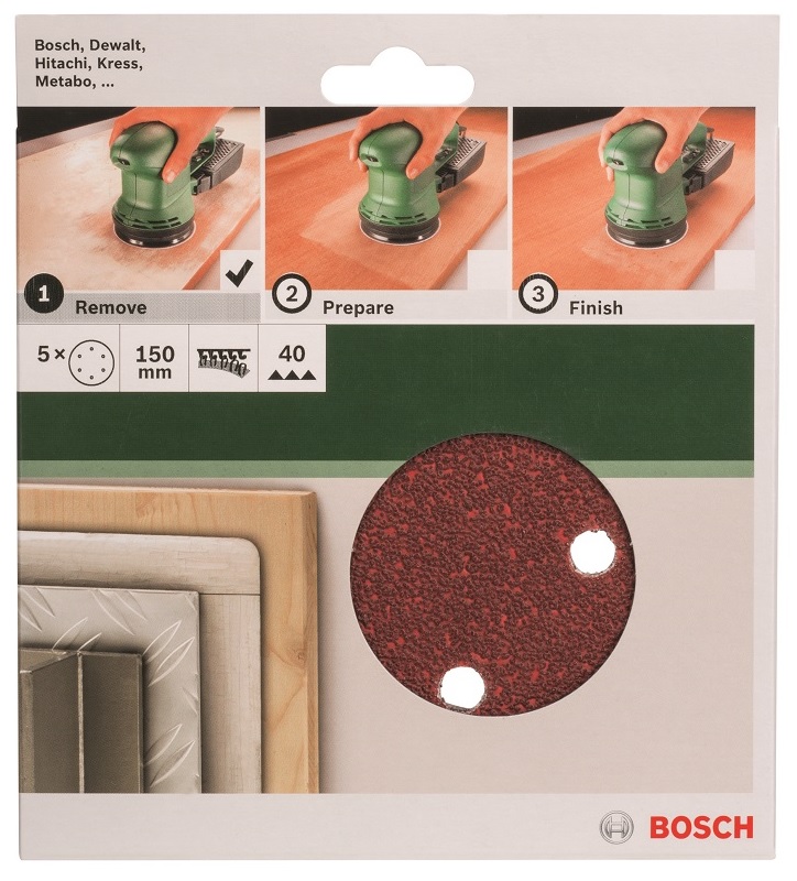 Bosch – 150mm/40 Sanding Sheet For Orbit Sanders