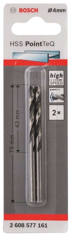 Bosch – Metal Drill Bit HSS Pointteq – 4.0mm