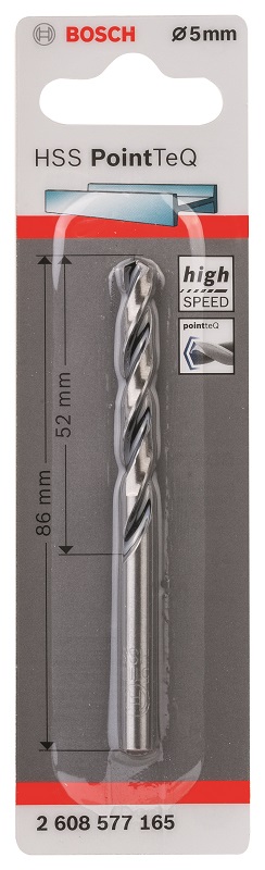 Bosch – Metal Drill Bit HSS Pointteq – 5.0mm