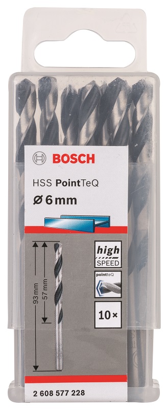 Bosch – Metal Drill Bit HSS Pointteq – 6.0mm
