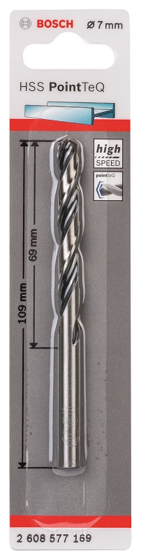 Bosch – Metal Drill Bit HSS Pointteq – 7.0mm