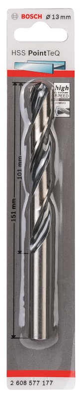 Bosch – Metal Drill Bit HSS Pointteq – 13.0mm