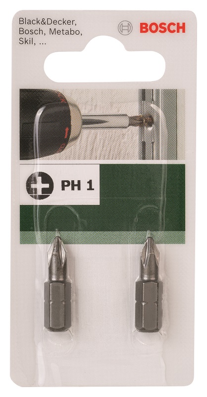 Bosch – Standard Cross Headed Screwdriver Bit – Ph 1