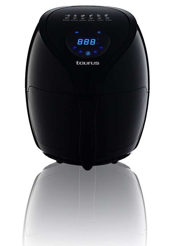 Taurus – 1400W 2.6 Litre Plastic Air Fryer With Timer Digital – Black