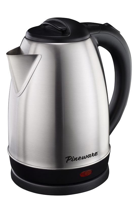 Pineware – 1500W Stainless Steel Kettle – Silver