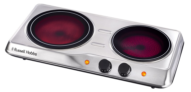 Russell Hobbs – 1200W Double Infrared Hotplate – Silver