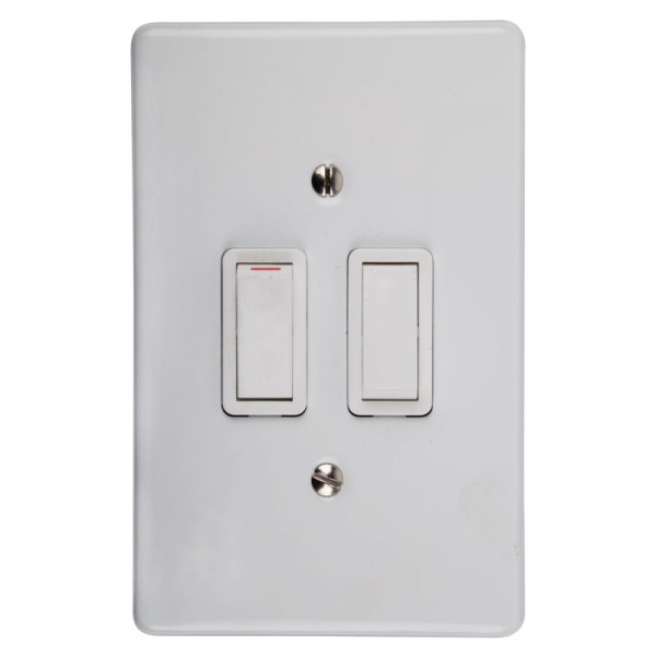 Crabtree 2L 1Way Light Switch – 100 x 50mm