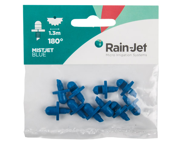 Rainjet – Micro Mister Head – 180 Degree – Blue – 10 Per Pack – 10 Pack