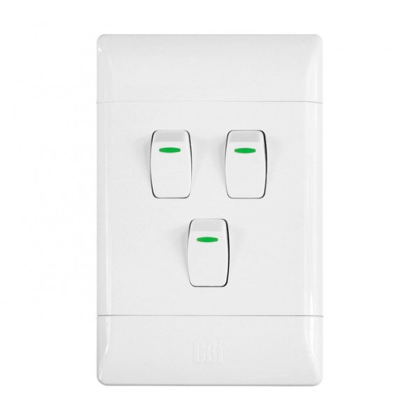 Cbi Light Switch – 3Lever 1Way 4X2 White