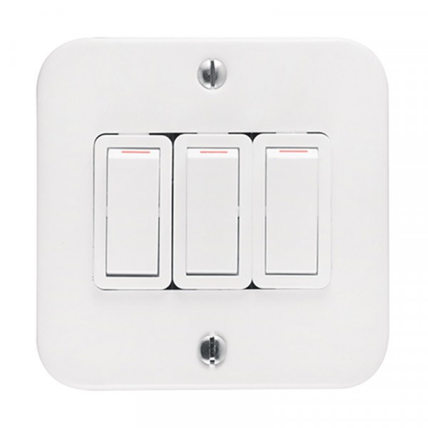 Crabtree Industrial Light Switch – 75X75mm 3Lever