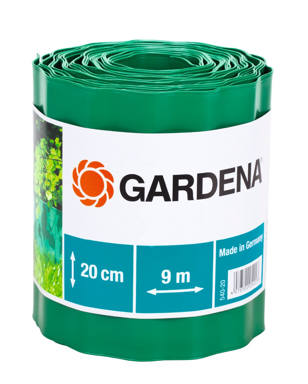 GARDENA Lawn Edging, Green 9 metre Roll 20 cm High