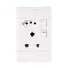 Cbi Euro Horizontal Switch Plug – 4X2 White Cbi Euro Horizontal Switch Plug – 4X2 White
