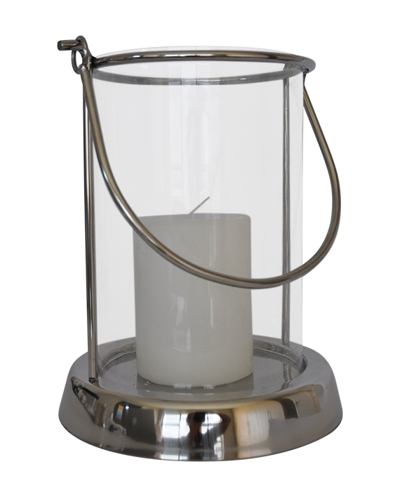 The Gift Shop – Kian Silver Lantern – including Candle