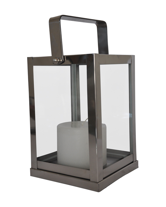 The Gift Shop – Lela Silver Lantern – Including Candle