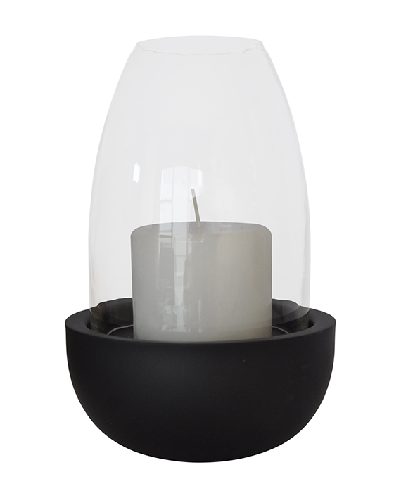 The Gift Shop – Mara Black Lantern (Small) – including Candle