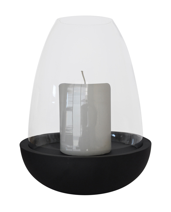 The Gift Shop – Mara Black Lantern (Medium) – including Candle