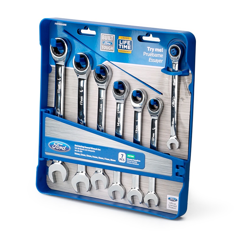 Ford Tools Geared Spanner Wrench Set – 7 Piece (72 Teeth Gear)
