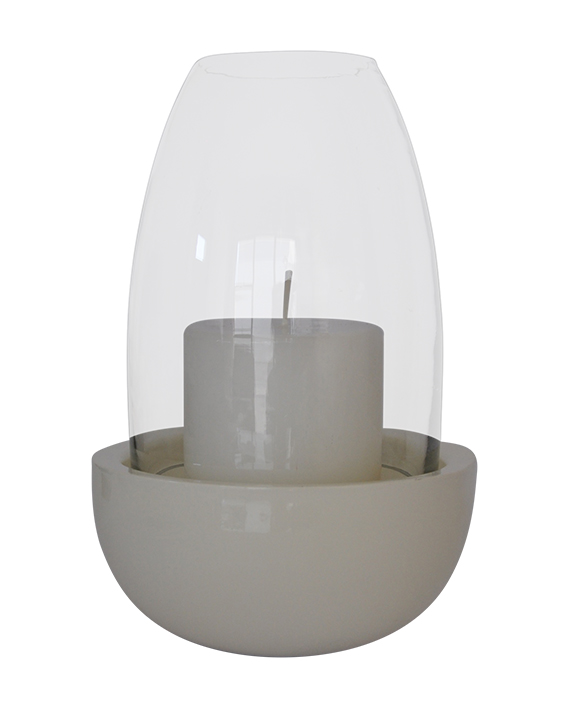The Gift Shop – Mara White Lantern (Small) – Including Candle