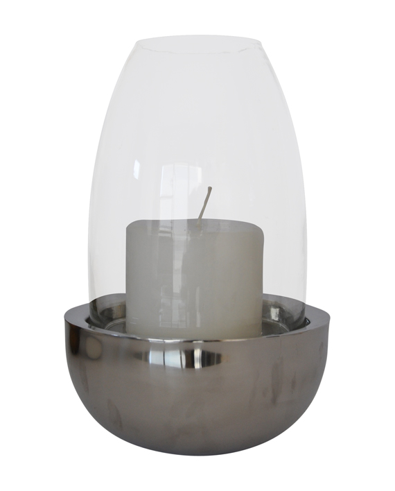 The Gift Shop – Mara Silver Lantern (Small) – Including Candle
