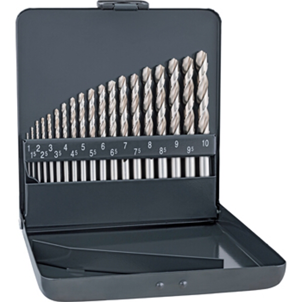 Alpen Cobalt Drill Bit Set 19 Piece 1-10 X 0.5mm In Metal Case