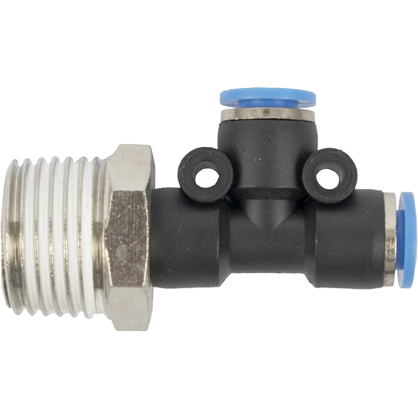 Aircraft Pu Hose Fitting Tee 6mm x 6mm x 1/2″M