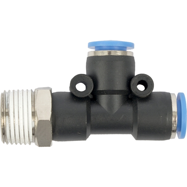 Aircraft Pu Hose Fitting Tee 8mm x 8mm x 3/8″M