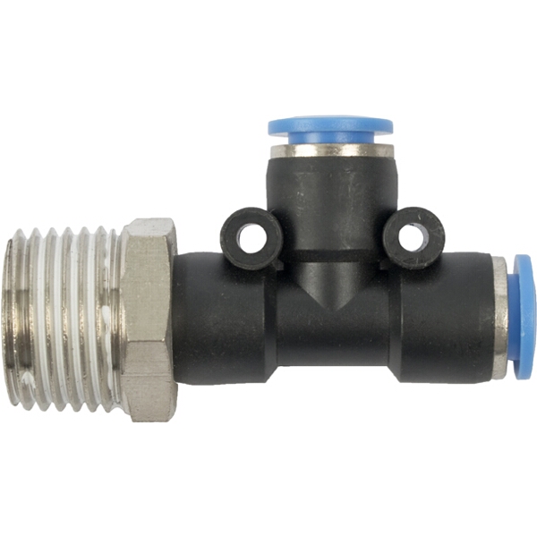 Aircraft Pu Hose Fitting Tee 8mm x 8mm x 1/2″M