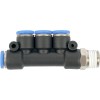 Aircraft Pu Hose Fitting Manifold 4 x 6mm Port x 1/4″M Aircraft Pu Hose Fitting Manifold 4 x 6mm Port x 1/4″M