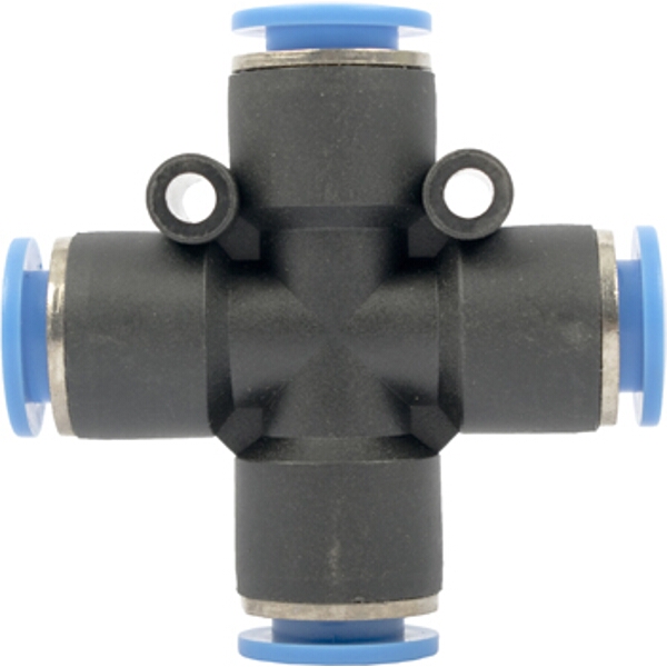 Aircraft Pu Hose Fitting 4 Way Connector 10mm