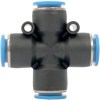 Aircraft Pu Hose Fitting 4 Way Connector 12mm Aircraft Pu Hose Fitting 4 Way Connector 12mm