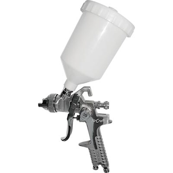 Aircraft Spray Gun Hvlp 1.7mm Nozzle 600Cc Plastic Cup