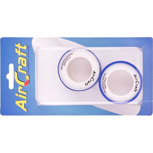 Aircraft Ptfe Tape 12mmx0.075mmx10M Roll 2Pce Blister