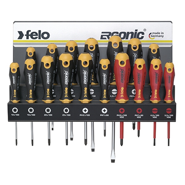 Felo 400 S/Driver Set 17Pc Ergonic/Vde Xxl-Steel Rack Sl/Ph/Pz/Tx Wall